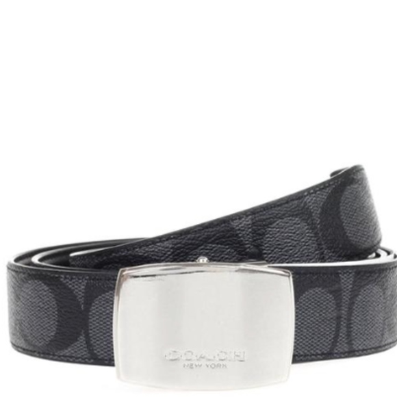 Dress Plaque Reversible Signature Coach Belt - Picture 1 of 2
